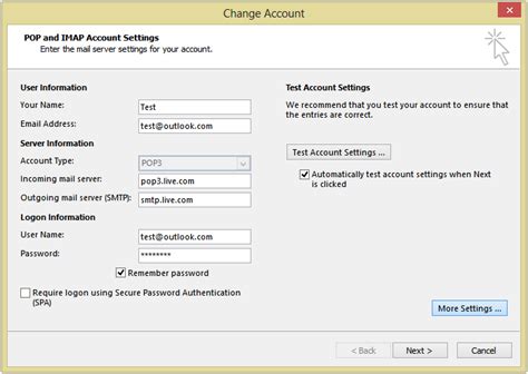 On <b>the Outgoing</b> <b>server</b> tab, select the authentication method used by your <b>SMTP</b> <b>server</b>. . Cannot find the outgoing email server verify the server information in account properties